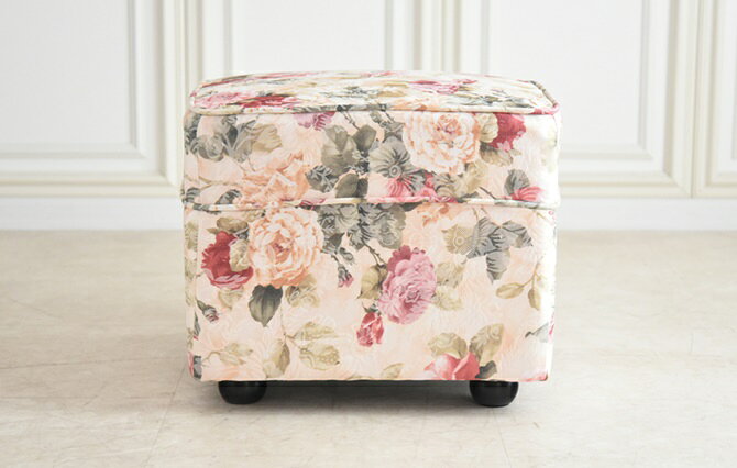 『全品SALEクーポン発行中』【オットマン スツール 薔薇】チェアー 木製 アンティークチェア アンティーク家具 クラシックチェア