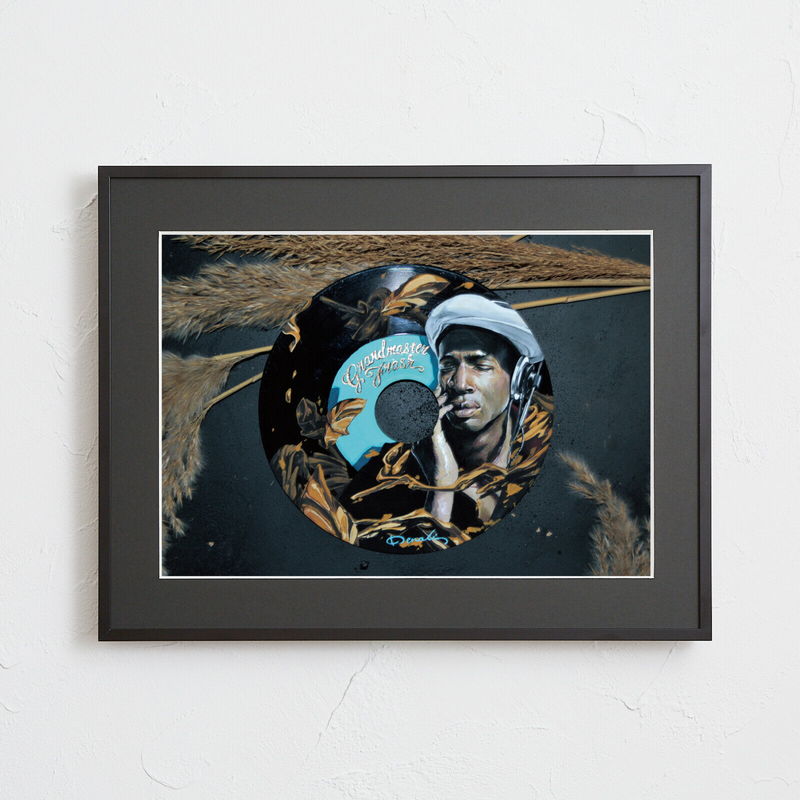 アート 絵 ポスター【Grandmaster Flash】※フレーム別売り グランドマスターフラッシュ アナログレコード イラストデザイン A4 A3 A2【Make Sense】 ＃denali51