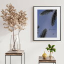 『全品SALEクーポン発行中』アート 絵 ポスター【Hawaii Parmtree blue】※フレーム別売り ハワイ ヤシの木 風景 景色 ブルー 写真 ph...