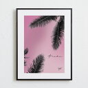 『全品SALEクーポン発行中』アート 絵 ポスター【Hawaii Parmtree pink】※フレーム別売り ハワイ ヤシの木 風景 景色 ピンク 写真 ph...