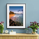 『全品SALEクーポン発行中』アート 絵 ポスター【Hawaii kanoa】※フレーム別売り ハワイ 風景景色 ビーチ ヤシの木 カリグラフィー 文字 写真 ...