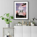 『全品SALEクーポン発行中』アート 絵 ポスター【Hawaii malie】※フレーム別売り ハワイ 風景景色 ヤシの木 街並み カリグラフィー 文字 写真 ...