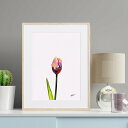 アート 絵 ポスター【an unfinished flower】※フレーム別売り チューリップ 花 植物 イラスト A4 A3 A2【Make Sense】 #blues13