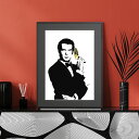 『全品SALEクーポン発行中』アート 絵 ポスター【James Bond 007 - Sean Connery】※フレーム別売り 007 ジェームズボンド ショーンコネリー バナナ 人物 イラスト A4 A3 A2【Make Sense】 #blues16