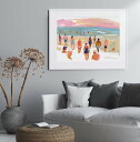 『全品SALEクーポン発行中』アート 絵 ポスター【beach before evening】※フレーム別売り ビーチ 水着 イラスト おしゃれ 風景景色 A4...