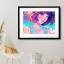 『全品SALEクーポン発行中』アート 絵 ポスター【Bob Girl II】※フレーム別売り レトロポップ 80年90年代 昭和 おしゃれイラスト A4A3A2...