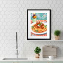 『全品SALEクーポン発行中』アート 絵 ポスター【spaghetti de la hood】※フレーム別売り パスタ スパゲッティ 食べ物 食事 カフェ イタ...