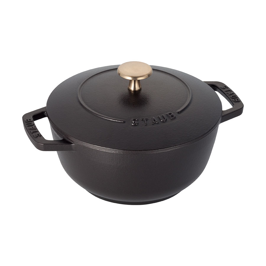 【15%OFF クーポン！楽天スーパーSALE！】【送料無料】 STAUB ストウブ【20cm ワナベ Wa-NABE L】【ブラック/BLACK）】ストーブ 両手鍋 フランス製 食洗機対応 IH対応 直火対応 エムスタイル M.STYLE【ミヤザキ食器】【SOERU-ソエル-】