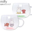 『全品SALEクーポン』マグカップ ミッフィー 耐熱ガラス 北欧【MIFFY and SNUFFY 耐熱ガラスマグ】かわいい おしゃれ グッズ【金正陶器】