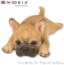 『全品SALEクーポン発行中』ウービア Woobia 【うつぶせフレンチ・ブルドッグ マグネット】 (幅13cm×奥行6.5cm×高さ4.7cm)犬 いぬ イヌ...