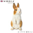 『全品SALEクーポン』ウービア Woobia 【立つウサギ 置物(大)】 (幅11cm×奥行11cm×高さ22cm)かわいい 置物 リアル 動物 おしゃれ イ...