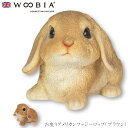 『全品SALEクーポン発行中』ウービア Woobia 【お座りアメリカンファジーロップ(ブラウン)】 (幅10.7cm×奥行7.7cm×高さ7.5cm)かわいい...