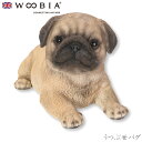 『SALEクーポン』【Woobia(ウービア)】【うつぶせパグ】 (幅20.5cm×奥行11.8cm×高さ11cm)犬 いぬ イヌ ドッグ dog かわいい 置...