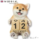 『SALEクーポン』【Woobia(ウービア)】【柴犬 カレンダー】 (幅9cm×奥行7.5cm×高さ11cm)犬 いぬ イヌ ドッグ dog かわいい 置物 ...