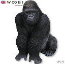 『全品SALEクーポン発行中』ウービア Woobia 【ゴリラ】 (幅23cm×奥行18cm×高さ28cm)かわいい 置物 リアル 動物 おしゃれ インテリア ...