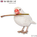 『全品SALEクーポン発行中』ウービア Woobia 【白文鳥】 (幅11cm×奥行4.5cm×高さ8.7cm)かわいい 置物 リアル 動物 おしゃれ インテリ...