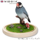 『全品SALEクーポン発行中』ウービア Woobia 【切り株に立つブンチョウ】 (幅9.5cm×奥行6.6cm×高さ12.8cm)かわいい 置物 リアル 動物...