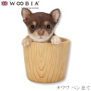 『全品SALEクーポン』【Woobia(ウービア)】【チワワ ペン立て】 (幅10cm×奥行8cm×高さ12.5cm)犬 いぬ イヌ ドッグ dog かわいい ...