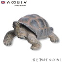 『GW限定SALEクーポン』【Woobia(ウービア)】【首を伸ばすカメ(大)】 (幅46cm×奥行36cm×高さ26.5cm)かわいい 置物 リアル 動物 お...