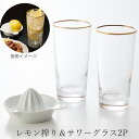 食器セット グラス【レモン搾り&サワーグラス2P】大人 おしゃれ ギフト【山勝】