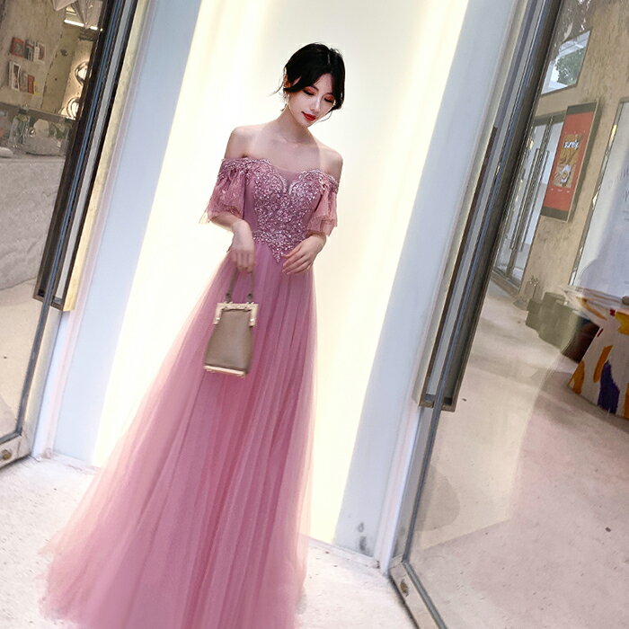 ウェディングドレス ウエディングドレス カラードレス パーティードレス 演奏会 発表会 イブニングドレス フォーマルドレス カクテルドレス コンサート コンクール ピンク キャミソール 編み上げ 袖あり 結婚式 二次会 披露宴 花嫁 前撮り 後撮り ブライダル ステージ