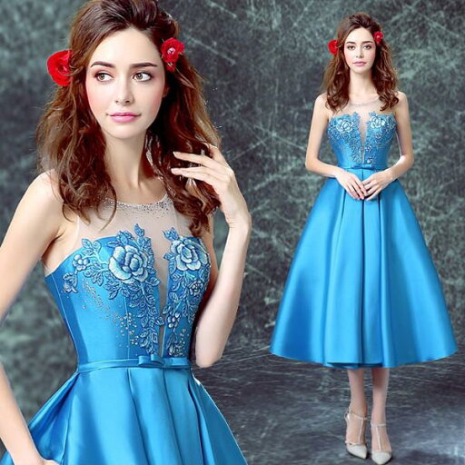 ウェディングドレス ウエディングドレス カラードレス ミニドレス 花嫁 安い パーティードレス 青 二次会ドレス コンサート 結婚式 カラーミニドレス 演奏会 ウェディングミニドレス 披露宴 フォーマル ミディアム丈 発表会 イブニングドレス カクテルドレス