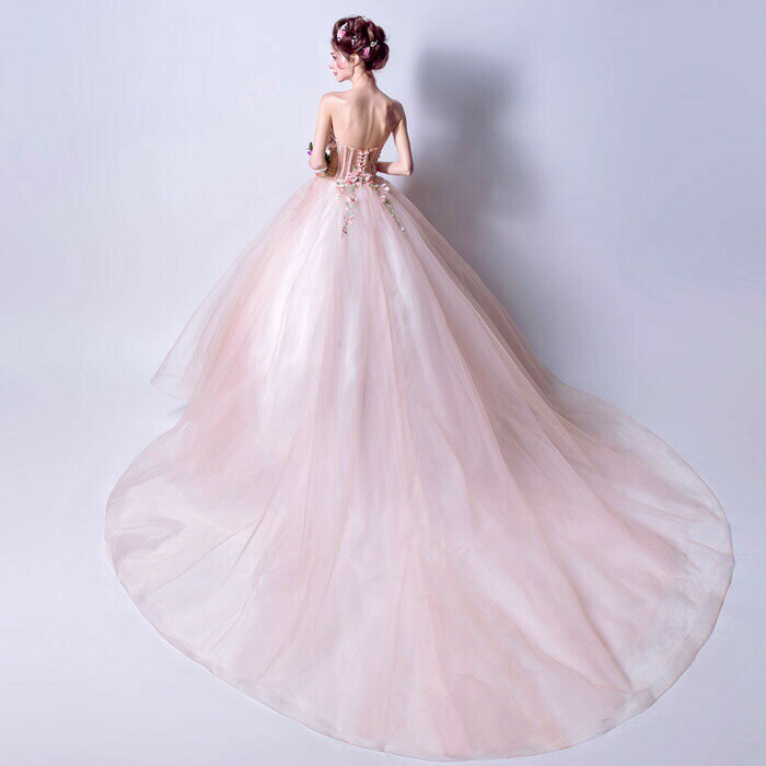 カラードレス ウエディングドレス ウェディングドレス 二次会ドレス ロングドレス 演奏会 パーティードレス 披露宴 ロングドレス ベアトップ 発表会 ピンク ビスチェドレス 結婚式 イブニングドレス コンサート 花嫁 カクテルドレス 前撮り 後撮り ブライダル フォーマル