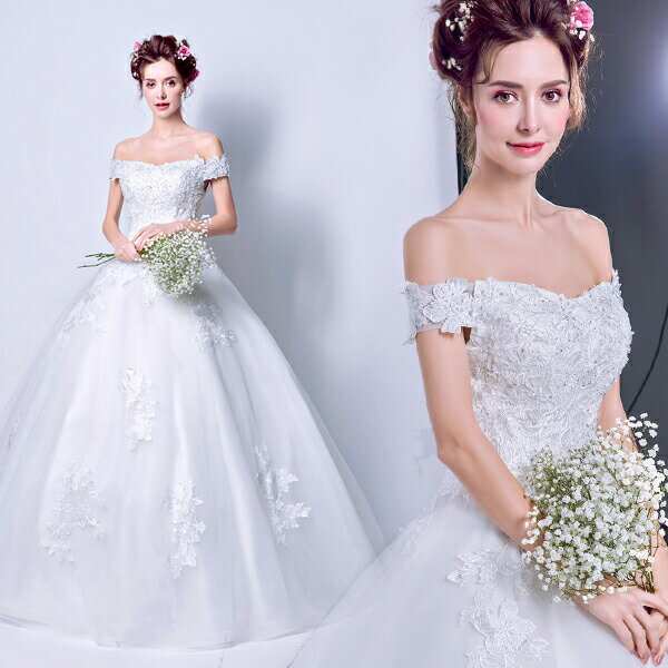 ウエディングドレス 花嫁 ウェディングドレス オフショルダー プリンセスラインドレス 白 オフホワイト 結婚式 ブライダル 二次会ドレス ロングドレス 披露宴 ウェディングドレス 前撮り 海外挙式 エレガント ボリューム プリンセスウェディングドレス 上品 セミオーダー