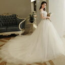 ウエディングドレス 花嫁 プリンセスラインドレス ウェディングドレス トレーン 結婚式 二次会ドレス ブライダル 編み上げ ロングドレス 披露宴 オフホワイト オフショルダー 前撮り 海外挙式 エレガント ボリューム プリンセスラインウェディングドレス 上品 セミオーダー