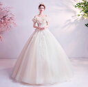 プリンセスラインドレス 結婚式 二次会ドレス ウエディングドレス オフショルダー ウェディングドレス 海外挙式 花嫁 披露宴 ブライダル 編み上げ 上品 シャンパン 前撮り 海外挙式 エレガント ボリューム プリンセスラインウエディングドレス 上品 セミオーダー 大聖堂