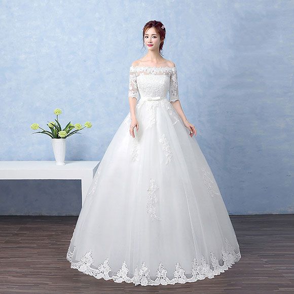 ウェディングドレス 結婚式 花嫁 袖あり ウエディングドレス マタニティドレス マタニティードレス 妊娠中ドレス 妊産婦ドレス 妊婦ドレス オーダーメイド可能 サイズオーダー可能 二次会ドレス エンパイア ブライダル ロングドレス 披露宴 オフショルダー 大きいサイズ