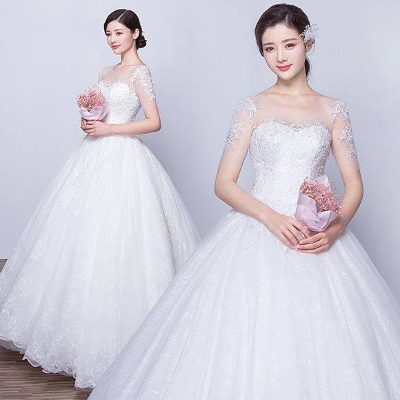 ウェディングドレス 花嫁 袖あり 結婚式 ウエディングドレス マタニティドレス マタニティードレス 妊娠中ドレス 妊産婦ドレス 妊婦ドレス オーダーメイド可能 サイズオーダー可能 エンパイア ブライダル 二次会ドレス ロングドレス 披露宴 トレーン 半袖 大きいサイズ