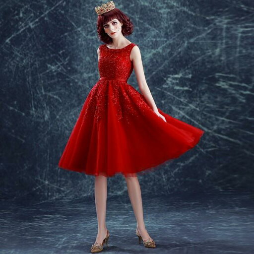 ウェディングドレス ウエディングドレス カラードレス ミニドレス 披露宴 花嫁 ミニドレス 安い パーティードレス 二次会ドレス コンサート 結婚式 カラーミニドレス 演奏会 韓国 ウェディングミニドレス 赤 カクテルドレス 発表会 イブニングドレス 前撮り 後撮り