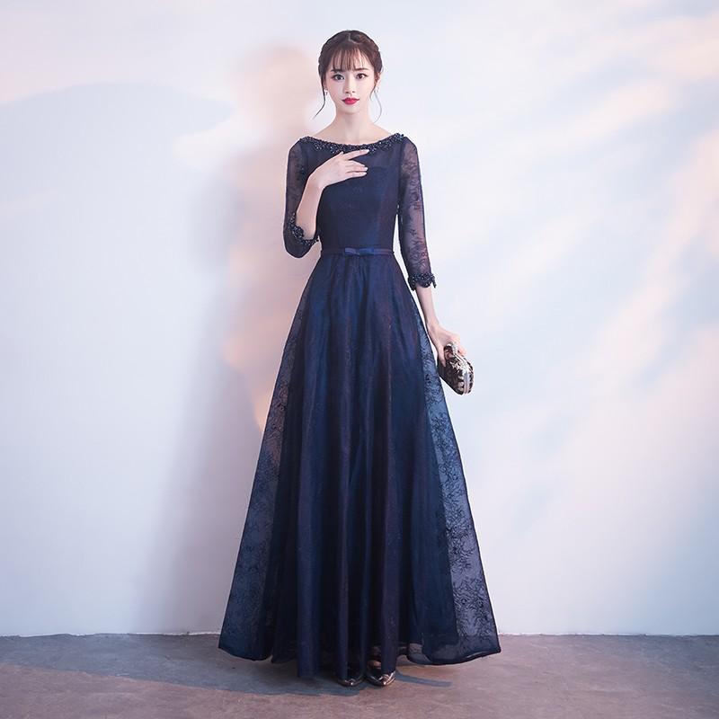 ウェディングドレス ウエディングドレス カラードレス 青 演奏会 格安 フォーマル 袖あり 結婚式 パーティードレス 二次会ドレス 花嫁 ロングドレス ブライズメイドドレス サッシュリボン 発表会 イブニングドレス 披露宴 コンサート カクテルドレス 前撮り 後撮り