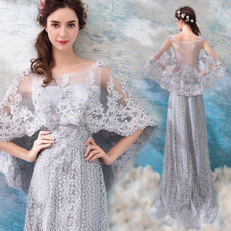 ウェディングドレスロングドレス安い...