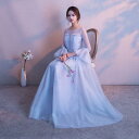 ウェディングドレス ウエディングドレス カラードレス 青 演奏会 ロングドレス 安い 花嫁 イブニングドレス 結婚式 袖あり フォーマル 二次会ドレス カクテルドレス aラインドレス 大きい サイズ 発表会 パーティードレス 披露宴 コンサート 前撮り 後撮り(4)