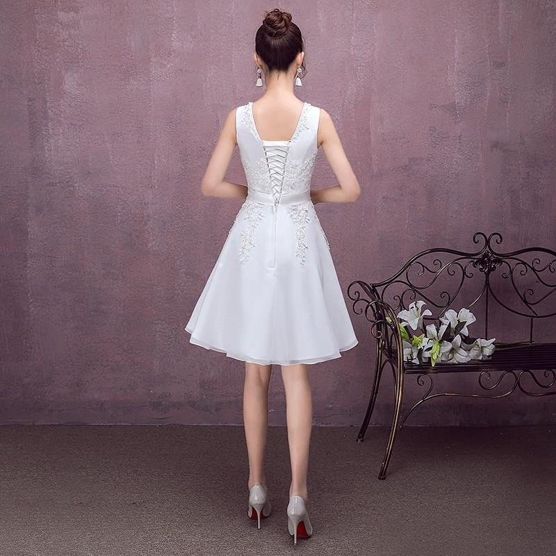 ミニドレス 白 ウェディングミニドレス 結婚式 安い 花嫁 ウェディングドレス 披露宴 プリンセス パーティードレス 二次会 ミニ 演奏会 コンサート 発表会