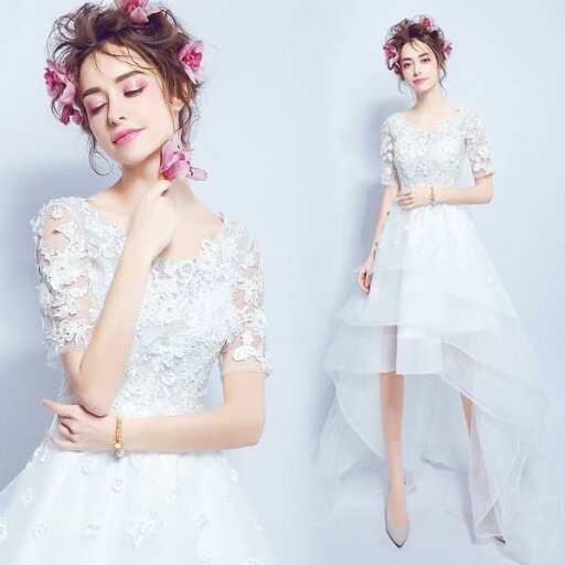 ウエディングドレス エンパイア 安い トレーンドレス 前ミニ ウェディングドレス 結婚式 ロングドレス 花嫁 二次会 パーティードレス 発表会 ウエディングドレス エンパイア 安い トレーンドレス 前ミニ ウェディングドレス 結婚式 ロングドレス 花嫁 二次会 パーティードレス 発表会