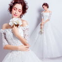 ウエディングドレス 袖付き 二次会ドレス ウェディングドレス 秋冬 結婚式 プリンセスラインドレス エンパイア 花嫁 披露宴 ロングドレス ブライダル 大きいサイズ 前撮り 海外挙式 エレガント ボリューム 姫風 ゴージャス 可愛い お姫様 上品 優雅 セミオーダー 王道