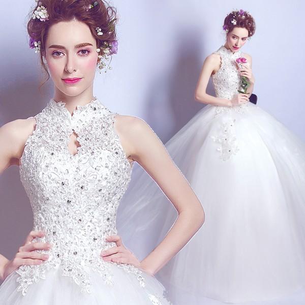 ウエディングドレス 花嫁 結婚式 二次会ドレス ウェディングドレス プリンセスラインドレス エンパイア 白 オフホワイト 披露宴 ロングドレス ブライダル 姫系 シンプルドレス 前撮り 海外挙式 エレガント ボリューム 姫風 ゴージャス 可愛い お姫様 上品 優雅 セミオーダー