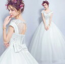 ウエディングドレス 結婚式 二次会ドレス ウェディングドレス プリンセスラインドレス エンパイア 花嫁 白 オフホワイト 披露宴 ロングドレス ブライダル シンプルドレス 大きいサイズ 前撮り 海外挙式 エレガント ボリューム ゴージャス 可愛い 上品 優雅 セミオーダー(4)