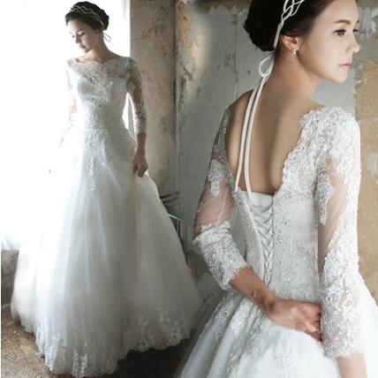 ウエディングドレス 長袖 二次会ドレス ウェディングドレス 秋冬 結婚式 プリンセスラインドレス エンパイア 花嫁 披露宴 ロングドレス ブライダル 大きいサイズ 前撮り 海外挙式 エレガント ボリューム 姫風 ゴージャス 可愛い お姫様 上品 優雅 セミオーダー ゲストハウス