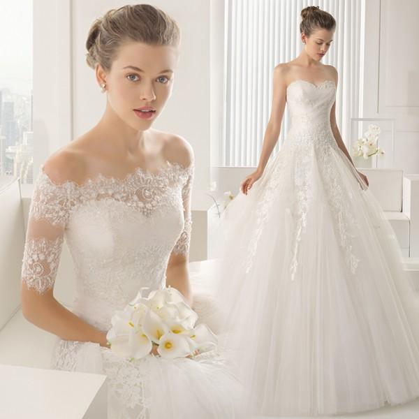 ウエディングドレス 半袖 結婚式 二次会ドレス ウェディングドレス ボレロ プリンセスラインドレス エンパイア 花嫁 白 オフホワイト 披露宴 ロングドレス ブライダル レトロ 大きいサイズ 前撮り 海外挙式 エレガント ボリューム ゴージャス 可愛い 上品 優雅 セミオーダー