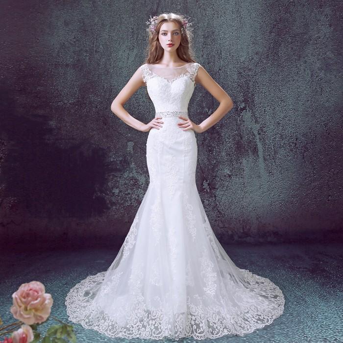 マーメイドドレス ロング 花嫁 ウエディングドレス ロングドレス 結婚式 ブライダル ウェディングドレス マーメイドライン 二次会ドレス サッシュベルト 前撮り 海外挙式 エレガント 細身 小さいサイズ セクシー オーダーメイド可能 人魚の尾ドレス 上品 ミートスウィート