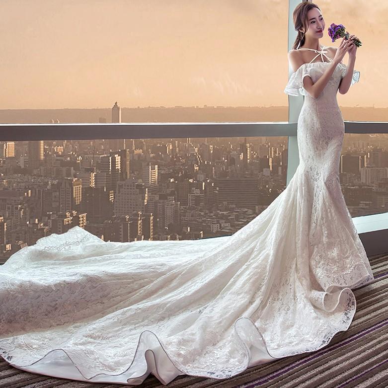 マーメイドドレス 結婚式 ウェディングドレス 花嫁 ウエディングドレス ロングドレス 二次会ドレス ブライダル 披露宴 ロングトレーン 前撮り 海外挙式 エレガント 細身 小さいサイズ セクシー オーダーメイド可能 人魚の尾ドレス ボディライン強調 美しい女性魅力 上品