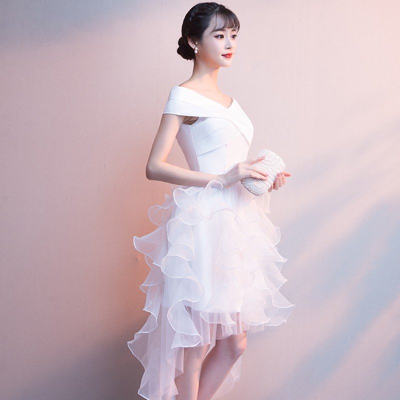 ウエディングドレス ウェディングドレス ミニドレス 白ドレス オフホワイト 安い ウエディング 結婚式 ワンピース 発表会ドレス 演奏会 披露宴 パーティードレス 二次会ドレス 花嫁 お呼ばれドレス ブライダル ミモレ丈ドレス 前撮り 後撮り 白ワンピース フォトウェディング