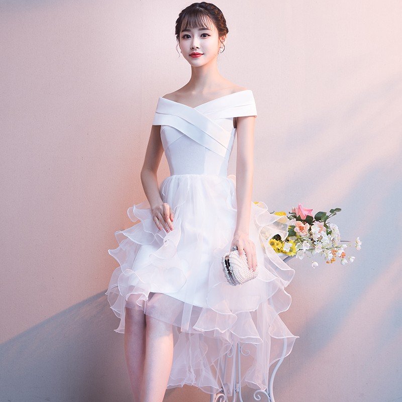 ウエディングドレス ウェディングドレス ミニドレス 白ドレス オフホワイト 安い ウエディング 結婚式 ワンピース 発表会ドレス 演奏会 披露宴 パーティードレス 二次会ドレス 花嫁 お呼ばれドレス ブライダル ミモレ丈ドレス 前撮り 後撮り 白ワンピース フォトウェディング