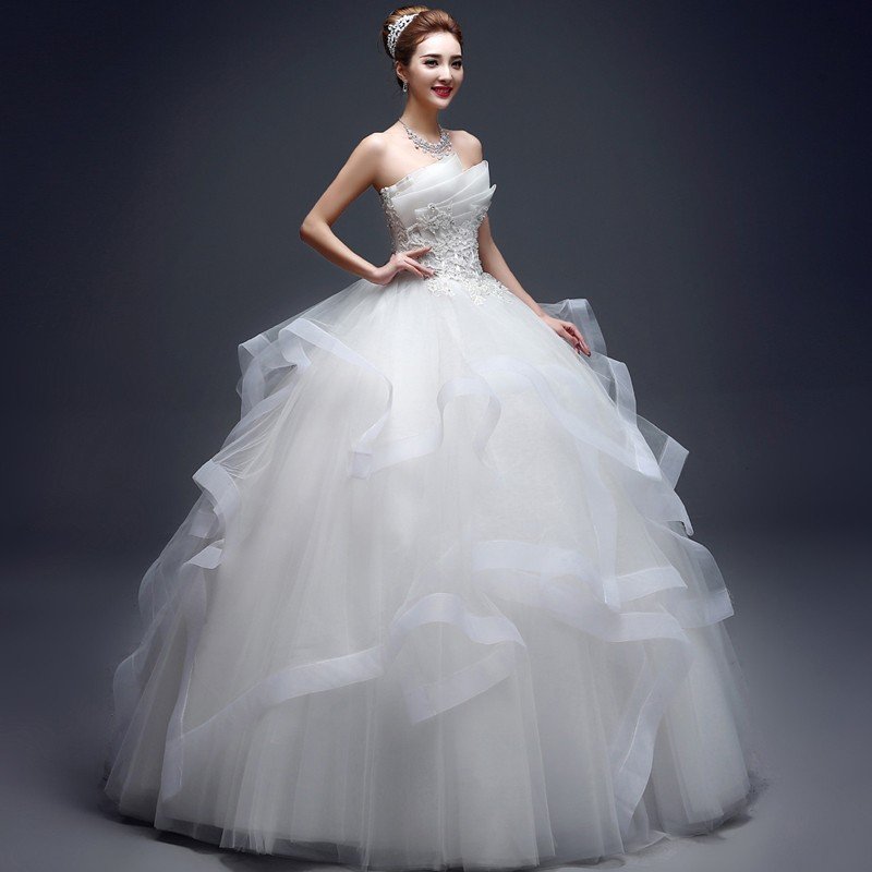 ウェディングドレス 白 オフホワイト レース 結婚式 花嫁 シンプル ロングドレス ブライダル 二次会ドレス パーティードレス 披露宴 プリンセスドレス プリンセスラインドレス 大きいサイズ 前撮り 海外挙式 エレガント プリンセスウェディングドレス セミオーダー