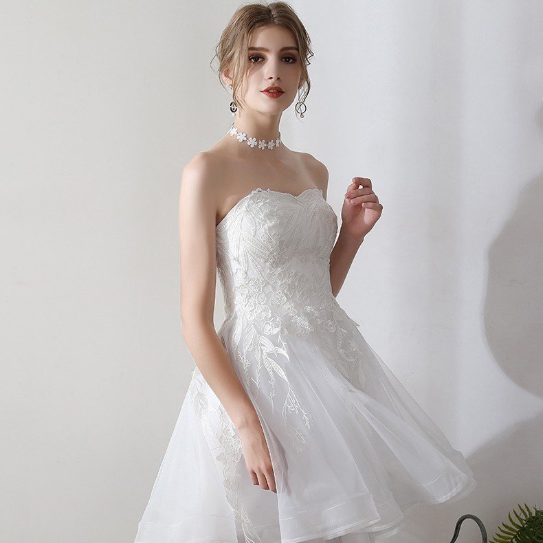 ミニドレス 白 安い ウエディングミニドレス 結婚式 ワンピース 発表会 演奏会 披露宴 調節 パーティードレス 二次会 ウエディングドレス 花嫁 お呼ばれドレス