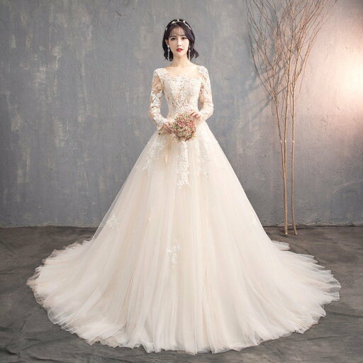 ウエディングドレス ウェディングドレス 花嫁 結婚式 韓国風 大きいサイズ Aラインドレス オフホワイト 長袖 レース シャンパン バックレス ラウンドネック 二次会ドレス 白 披露宴 ブライダルドレス 前撮り 海外挙式 エレガント クラシック 上品 清楚 セミオーダー可能 ウエディングドレス ウェディングドレス 花嫁 結婚式 韓国風 大きいサイズ Aラインドレス オフホワイト 長袖 レース シャンパン バックレス ラウンドネック 二次会ドレス 白 披露宴 ブライダルドレス 前撮り 海外挙式 エレガント クラシック 上品 清楚 セミオーダー可能